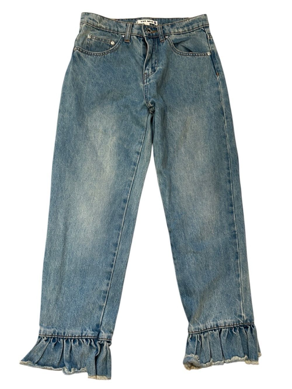 THE MIA Ruffle-Hem Women's Jeans - Blue size 25
